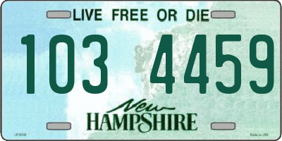 NH license plate 1034459