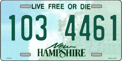NH license plate 1034461