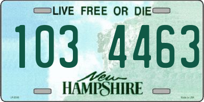 NH license plate 1034463