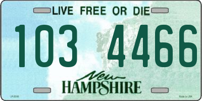 NH license plate 1034466