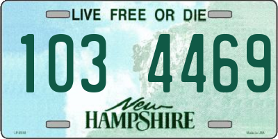 NH license plate 1034469