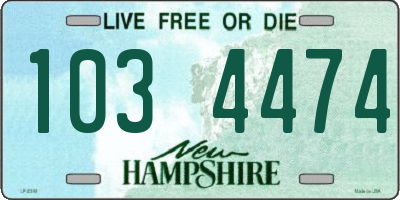 NH license plate 1034474