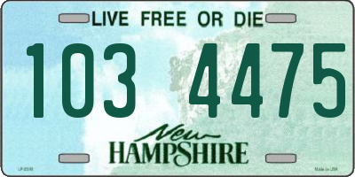 NH license plate 1034475