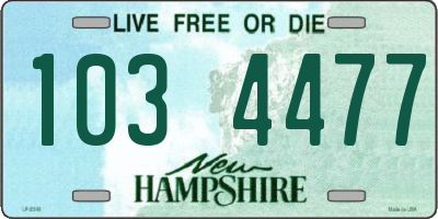 NH license plate 1034477