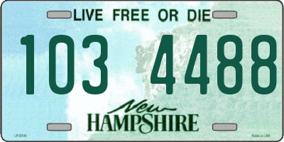 NH license plate 1034488