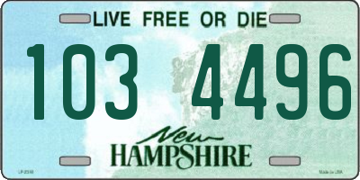 NH license plate 1034496