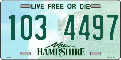 NH license plate 1034497