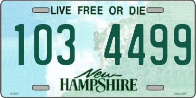 NH license plate 1034499