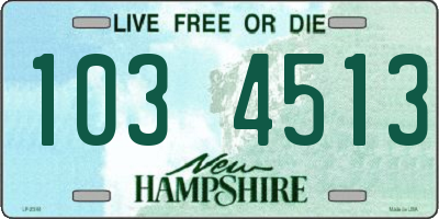 NH license plate 1034513