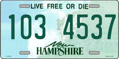 NH license plate 1034537
