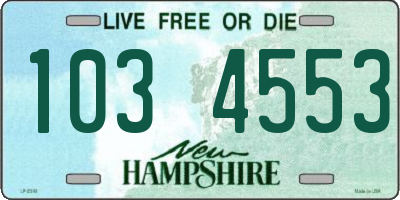 NH license plate 1034553