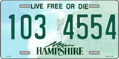 NH license plate 1034554