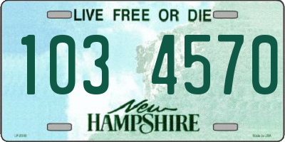 NH license plate 1034570