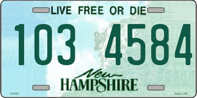 NH license plate 1034584