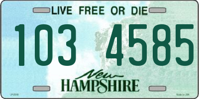 NH license plate 1034585