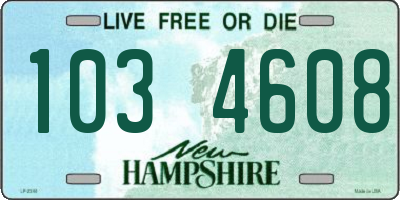 NH license plate 1034608