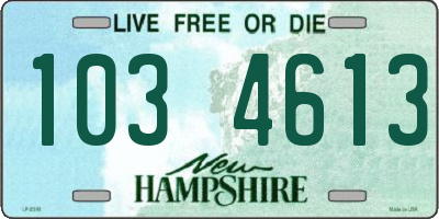NH license plate 1034613