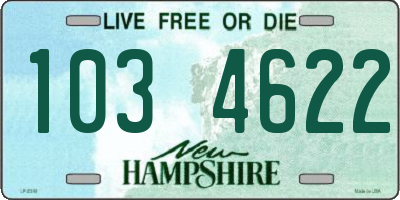 NH license plate 1034622