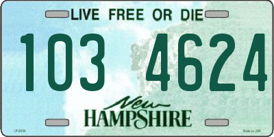 NH license plate 1034624