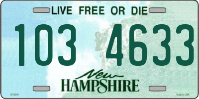 NH license plate 1034633