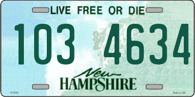 NH license plate 1034634
