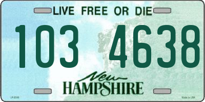 NH license plate 1034638
