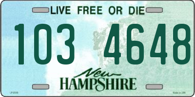 NH license plate 1034648