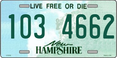 NH license plate 1034662