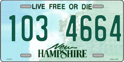 NH license plate 1034664
