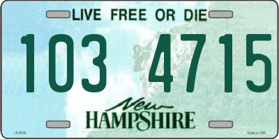 NH license plate 1034715