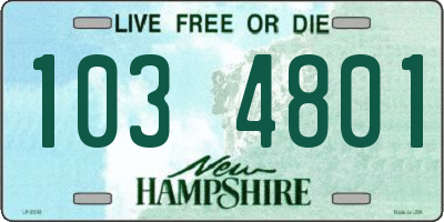 NH license plate 1034801