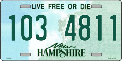 NH license plate 1034811