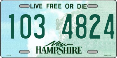 NH license plate 1034824
