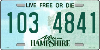 NH license plate 1034841