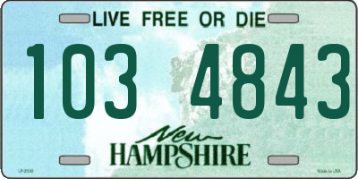 NH license plate 1034843