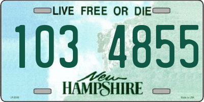 NH license plate 1034855
