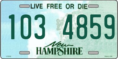 NH license plate 1034859