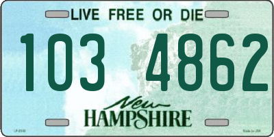 NH license plate 1034862