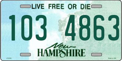 NH license plate 1034863