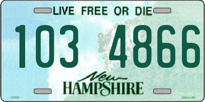 NH license plate 1034866
