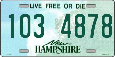 NH license plate 1034878
