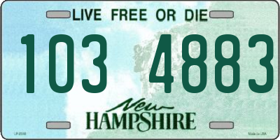 NH license plate 1034883