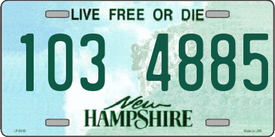 NH license plate 1034885