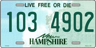 NH license plate 1034902