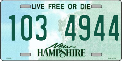 NH license plate 1034944