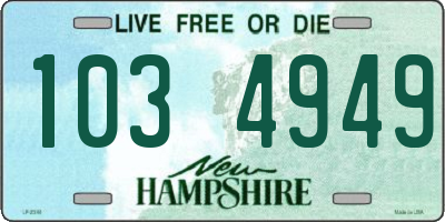NH license plate 1034949