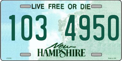 NH license plate 1034950