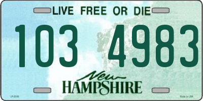 NH license plate 1034983