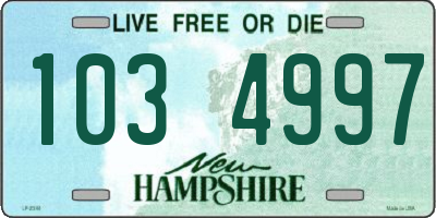 NH license plate 1034997
