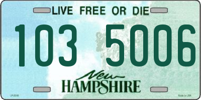 NH license plate 1035006